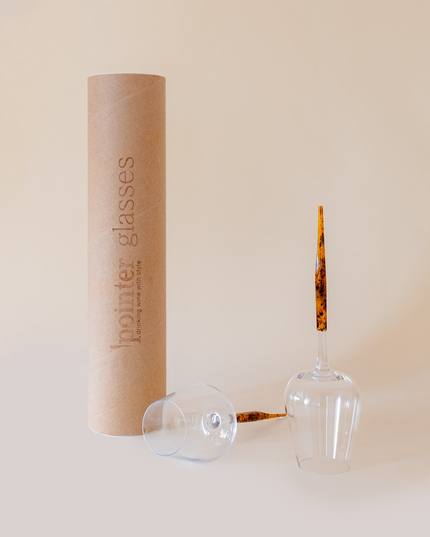 Pointer Wine Glass - Golden Amber