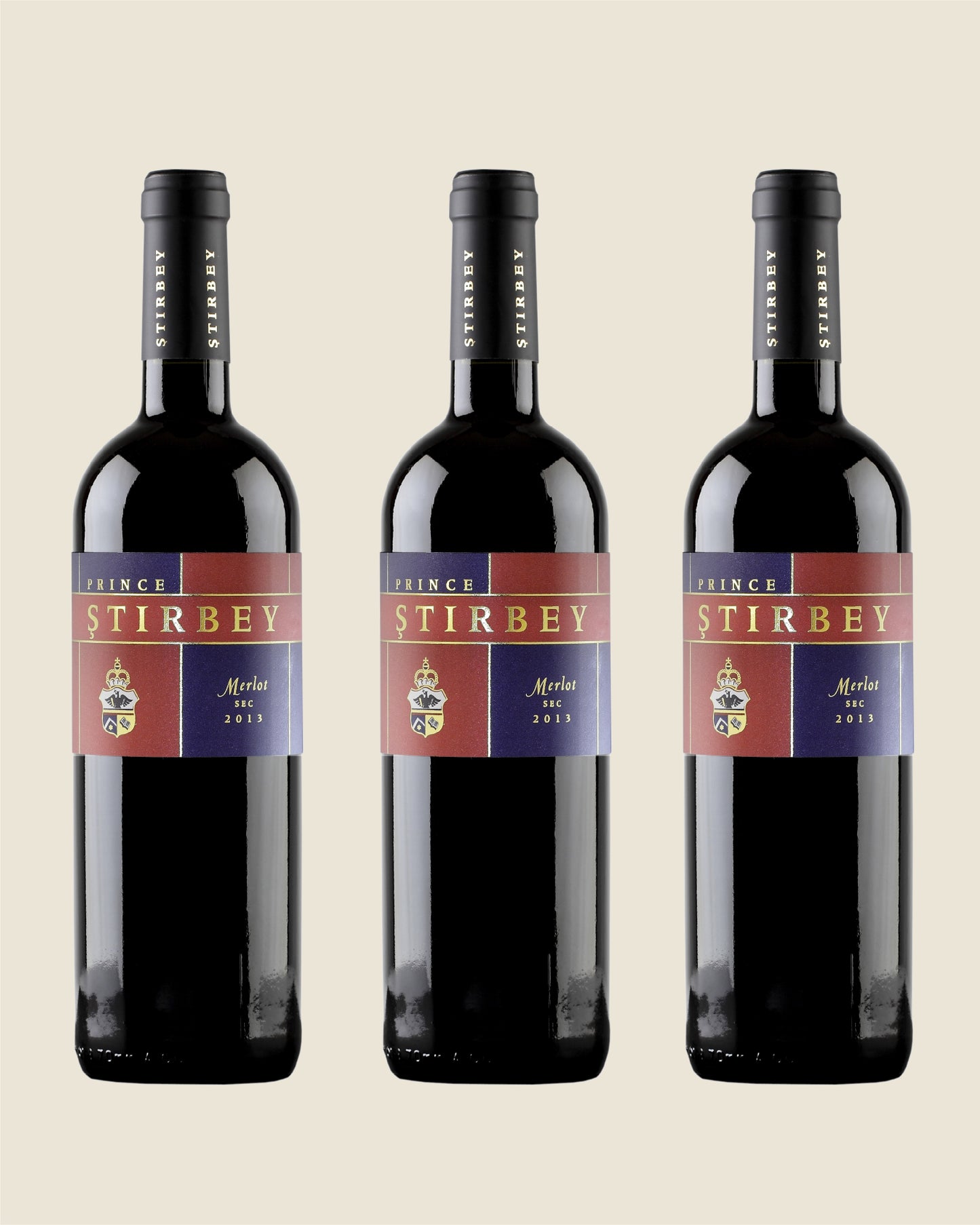 3 x 2016 PRINCE STIRBEY - Merlot Dragasani IGT, Rumänien