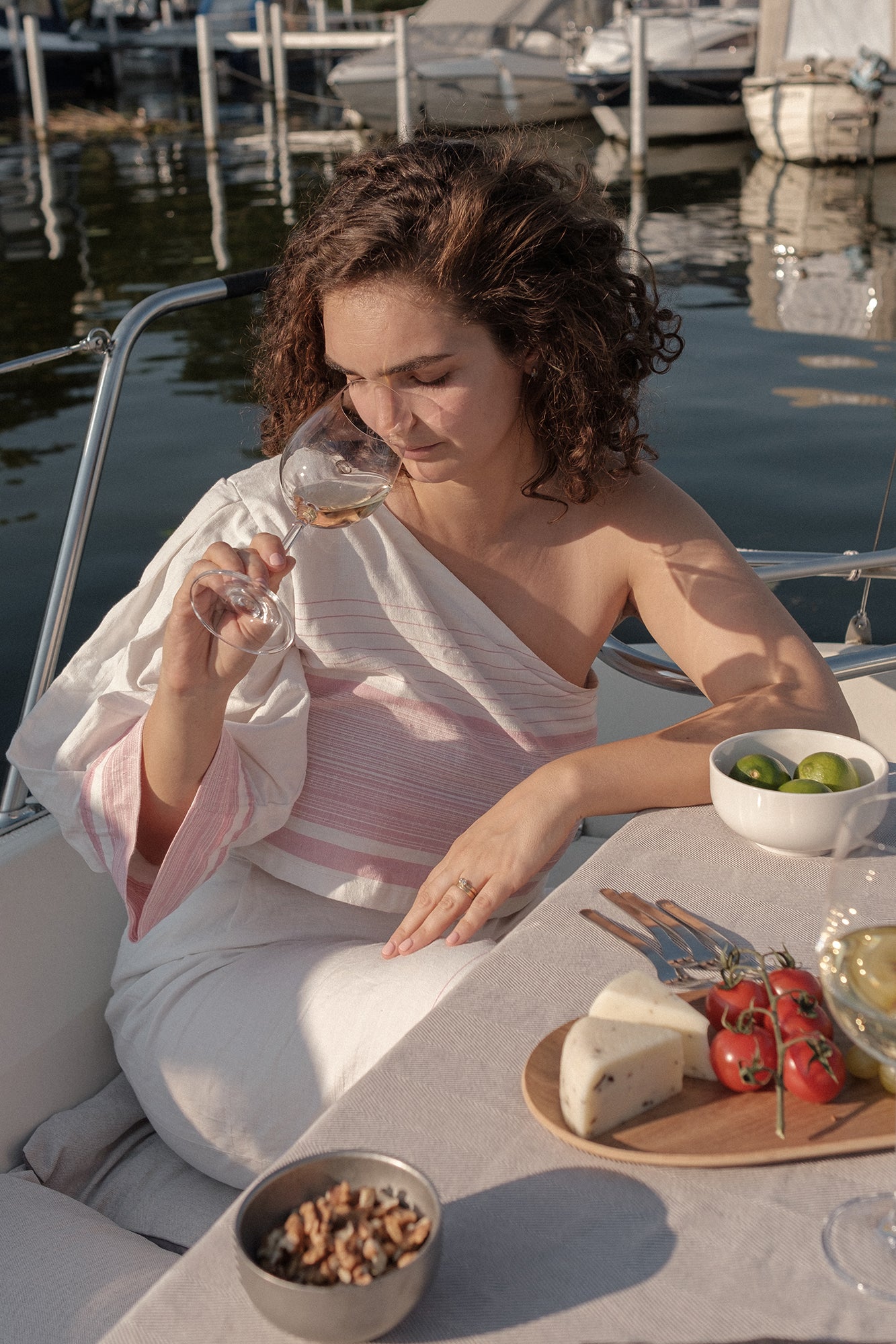 Private Weinverkostung auf einem Segelboot
