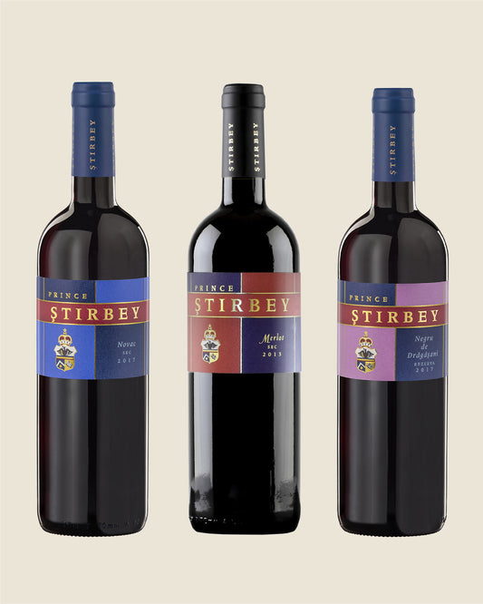 Discover PRINCE STIRBEY Reds - Novac + Merlot + Negru de Dragasani IGT, Romania